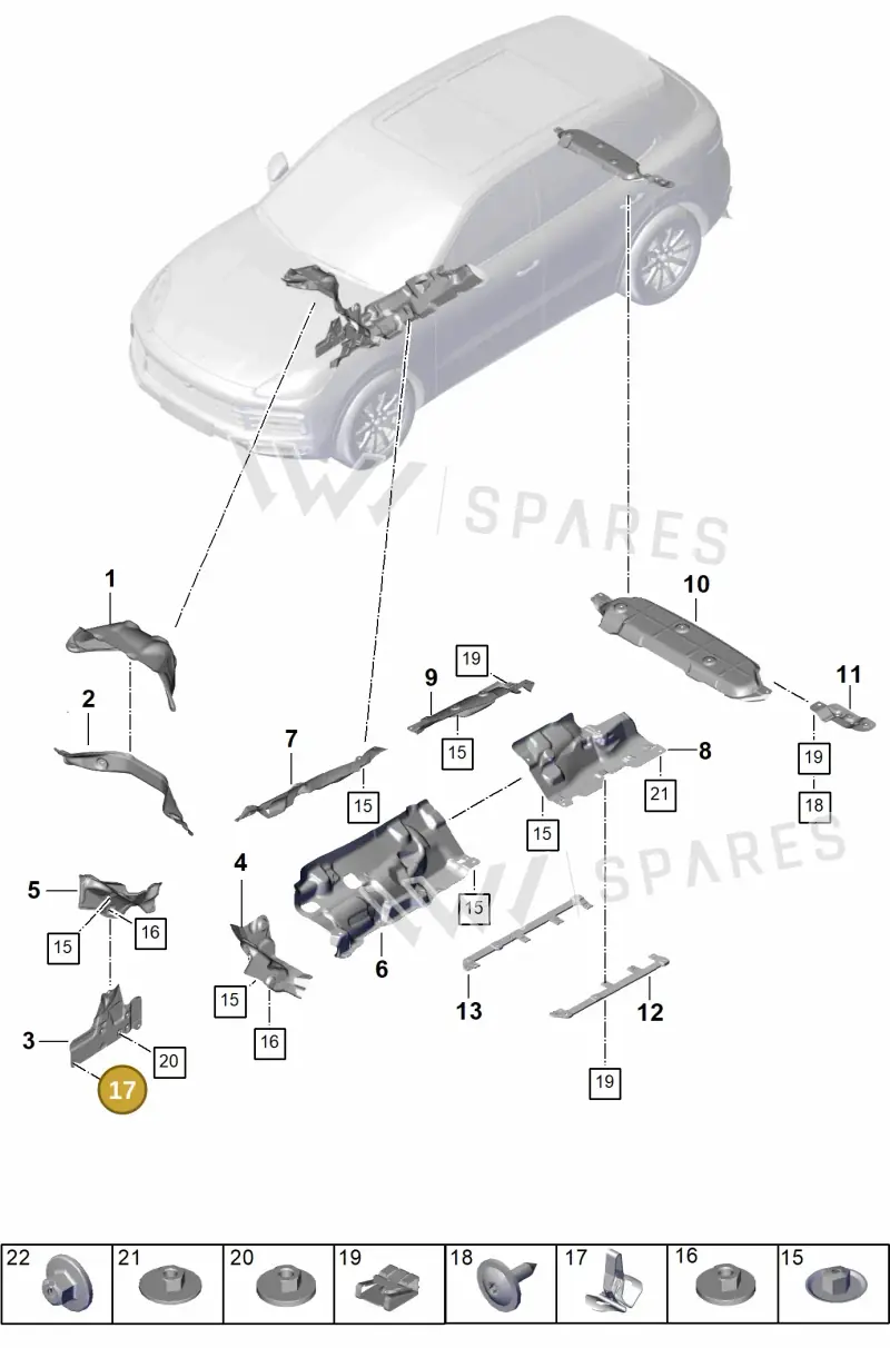 PAB863203 — Porsche Cayenne Coupe (2023-2023) diagram p60801725, position 17