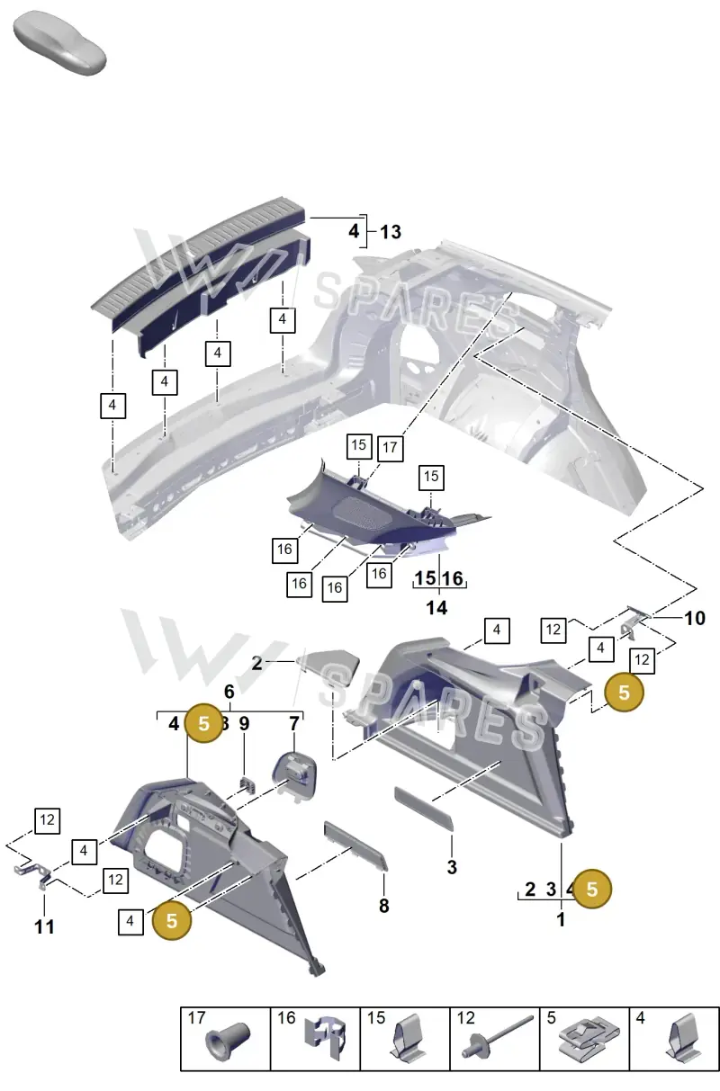 PAB86727610 — Porsche Cayenne Hybrid Coupe (2023-) diagram p60807500, position 5