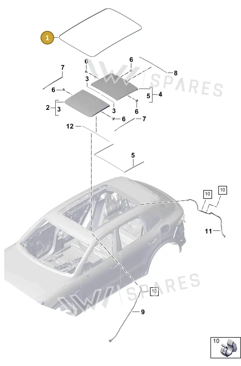 PAB877459 — Porsche Cayenne Coupe (2023-2023) diagram p60811000, position 1