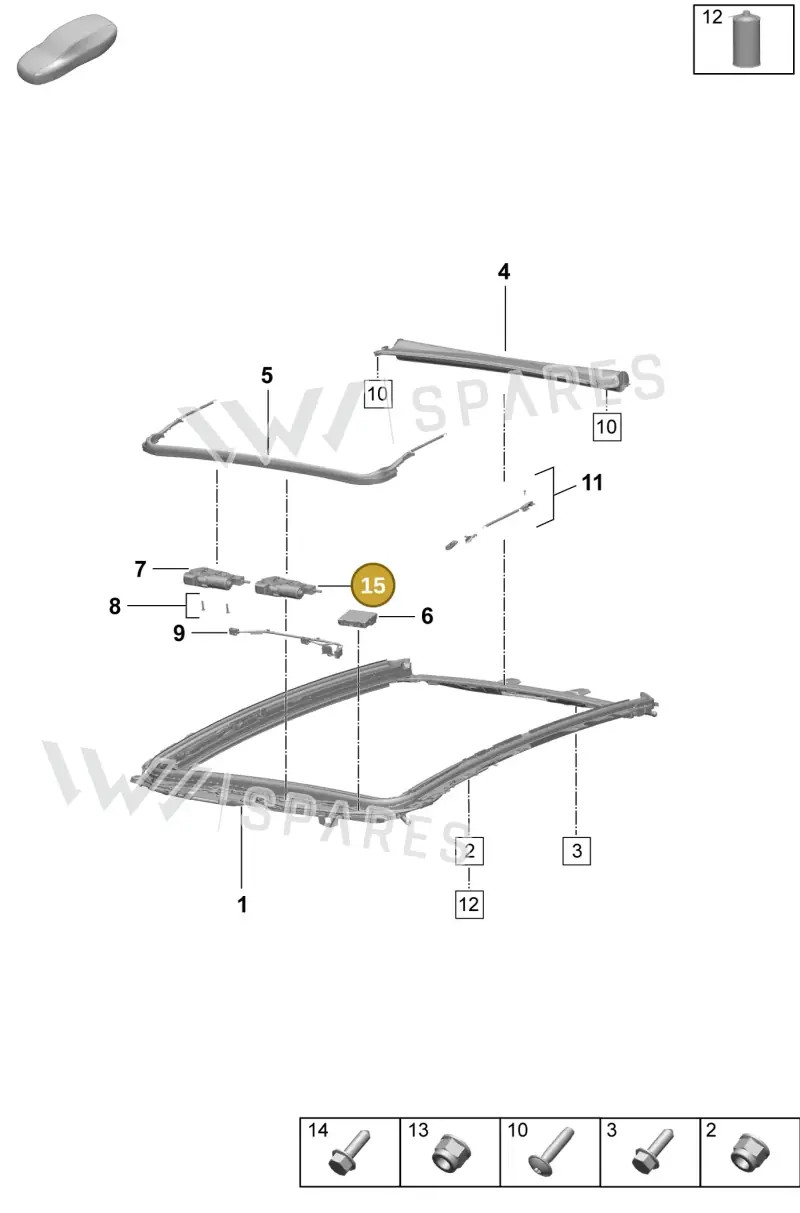 PAB877795A — Porsche Macan (2024-2024) diagram p61811050, position 15