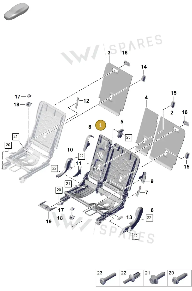 PAB883107 — Porsche Cayenne Coupe (2023-2023) diagram p60818005, position 1