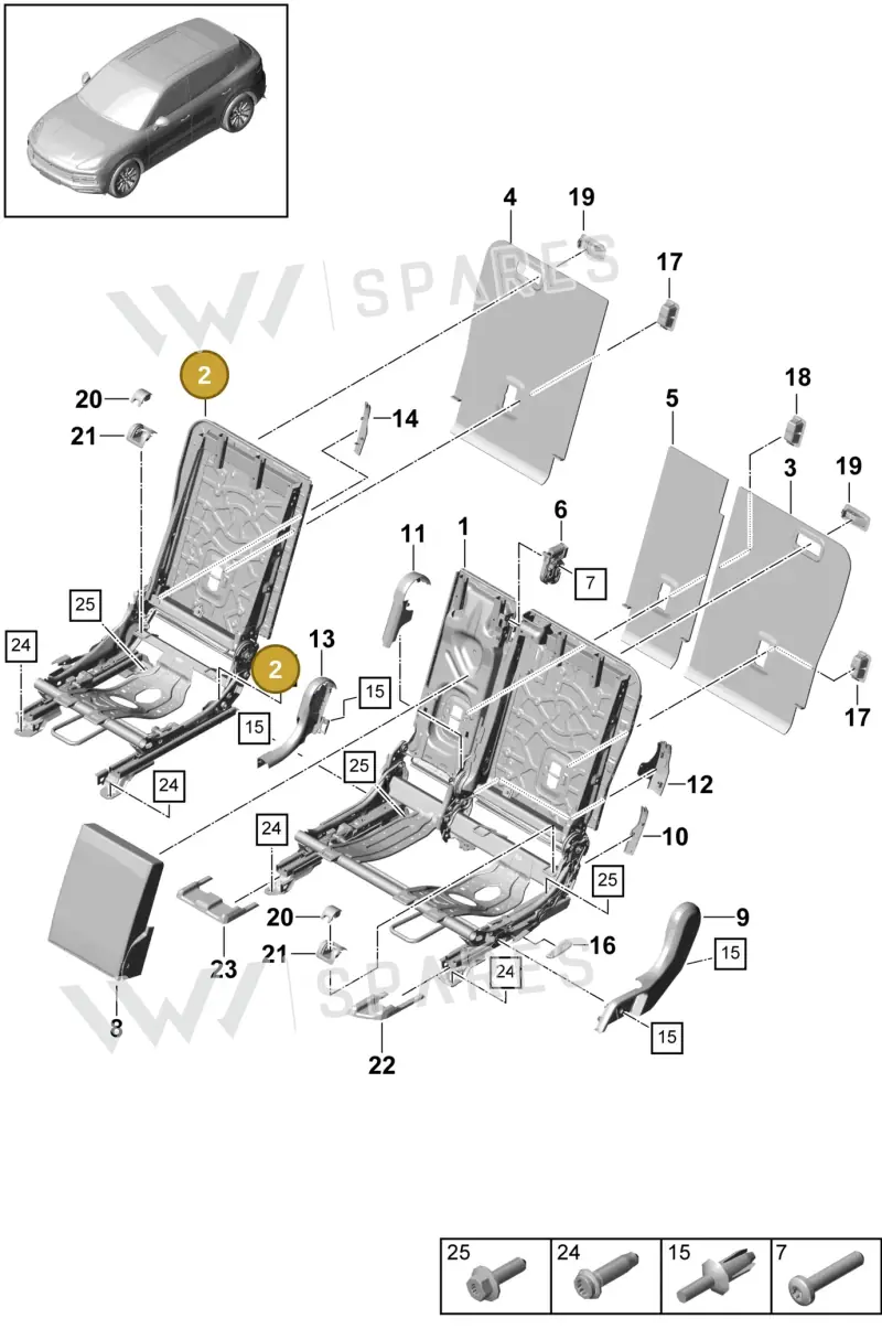 PAB88310810 — Porsche Cayenne (2017-2023) diagram p51818035, position 2