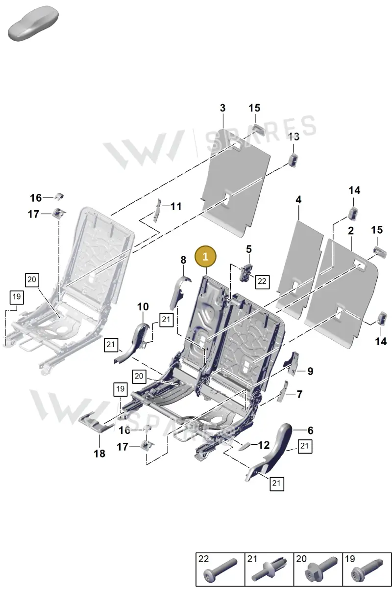 PAB883108A — Porsche Cayenne Coupe (2023-2023) diagram p60818015, position 1