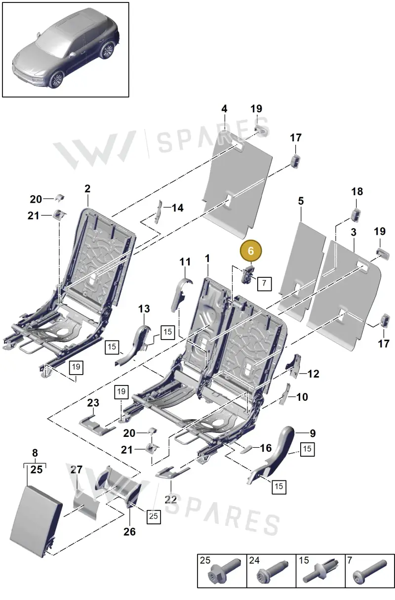 PAB88529700 — Porsche Cayenne (2017-2023) diagram p51818005, position 6