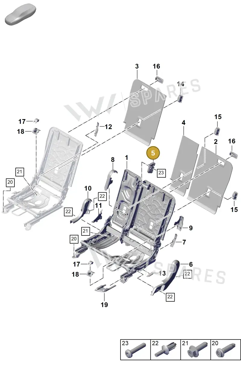 PAB88529700 — Porsche Cayenne Coupe (2023-2023) diagram p60818000, position 5