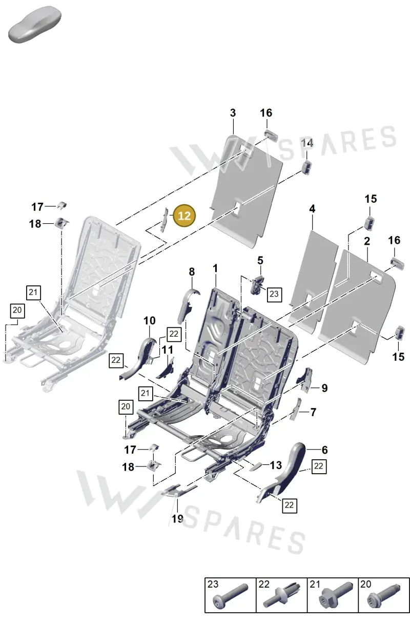 PAB885318501E0 — Porsche Cayenne Hybrid Coupe (2023-) diagram p60818000, position 12