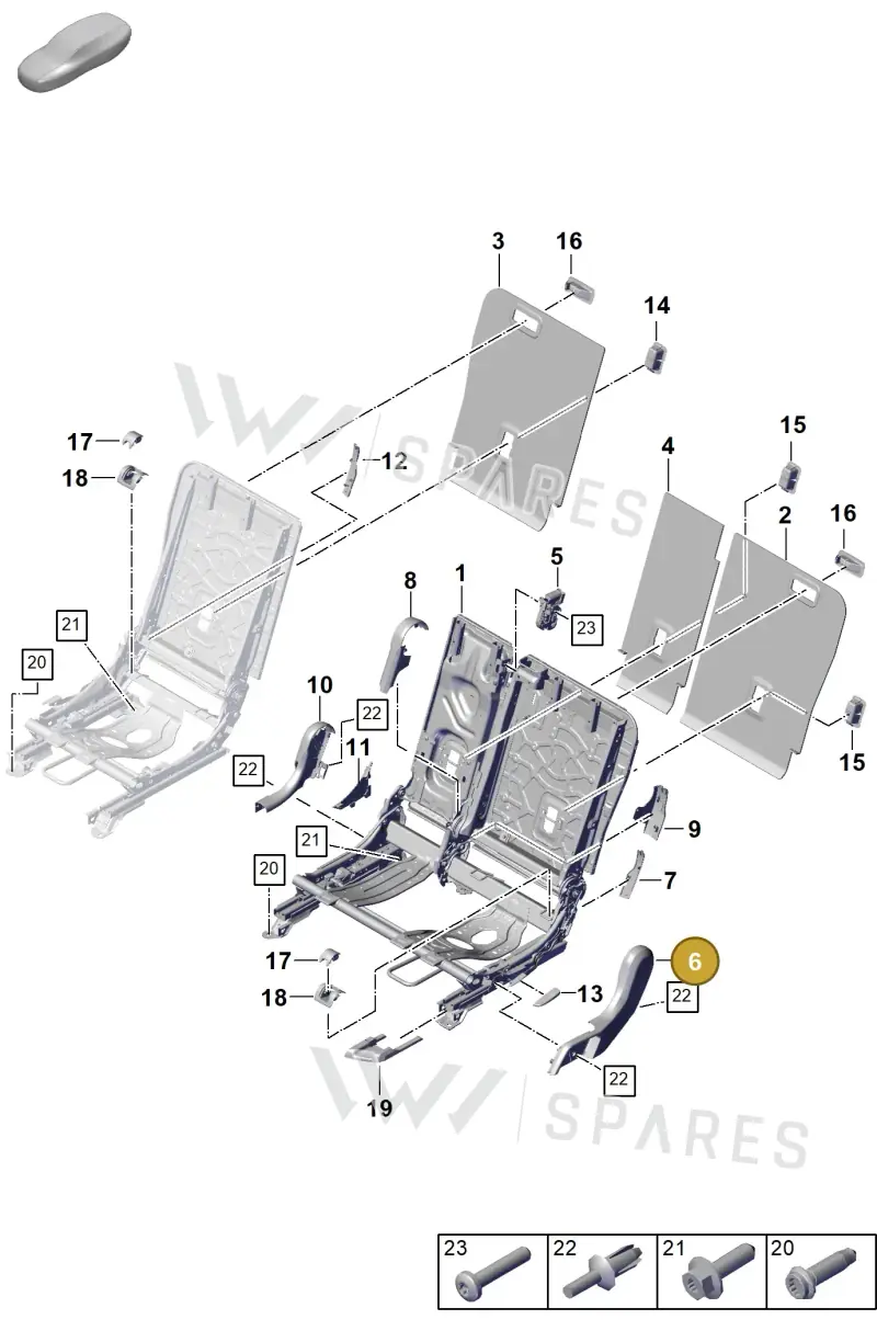 PAB885739001E0 — Porsche Cayenne Hybrid Coupe (2023-) diagram p60818000, position 6