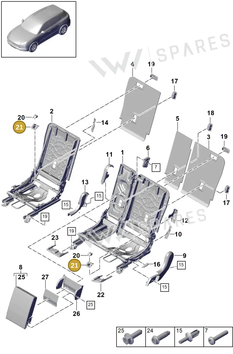PAB88723300OL8 — Porsche Cayenne Hybrid Coupe (2023-) diagram p60818000, position 18