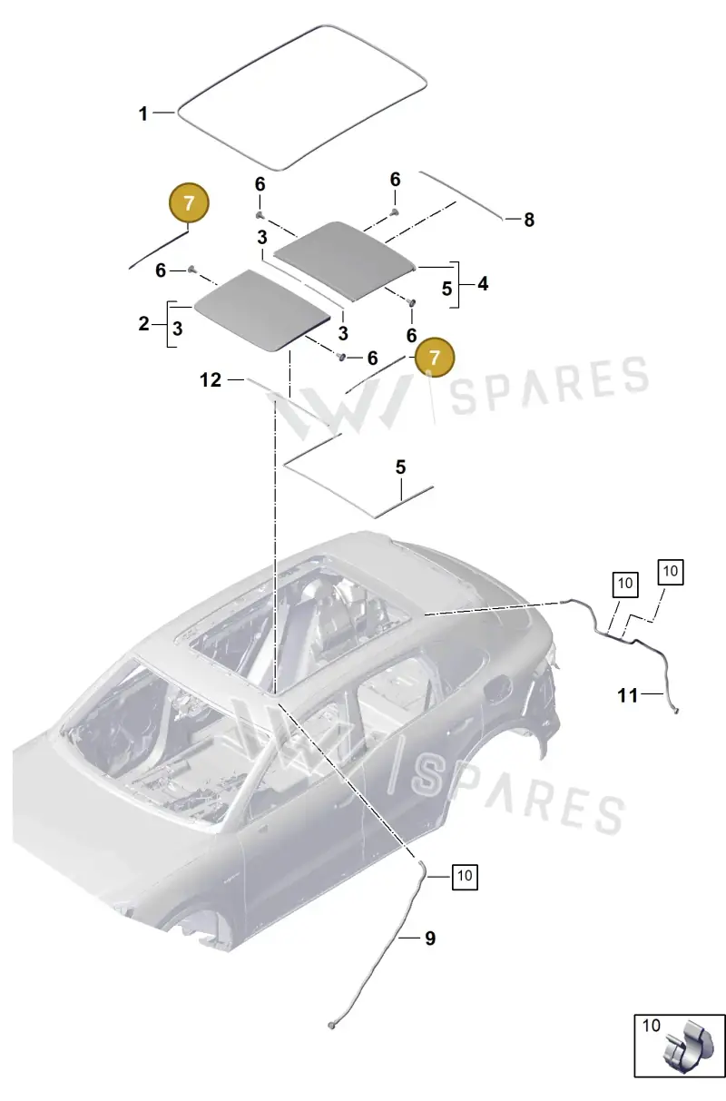 PAB89892500 — Porsche Cayenne Coupe (2023-2023) diagram p60811000, position 7
