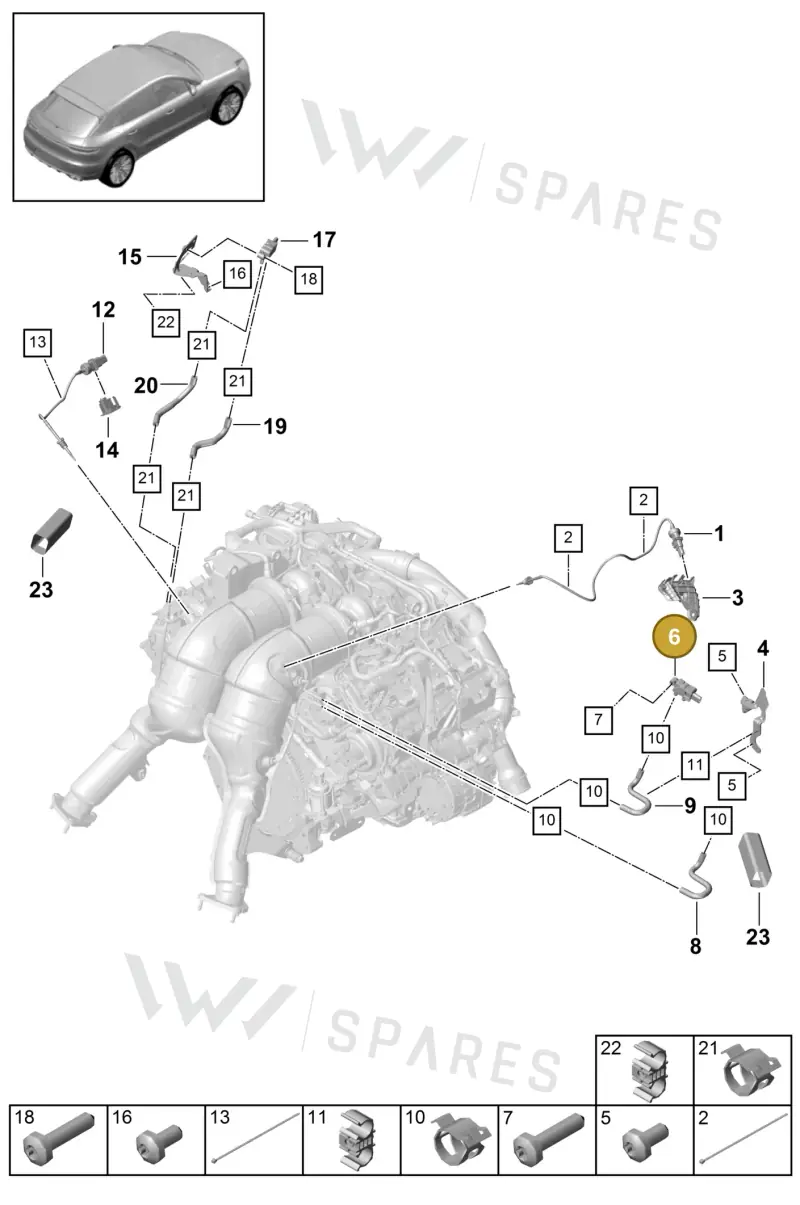 PAB906051C — Porsche Macan (2018-2022) diagram p52202400, position 6