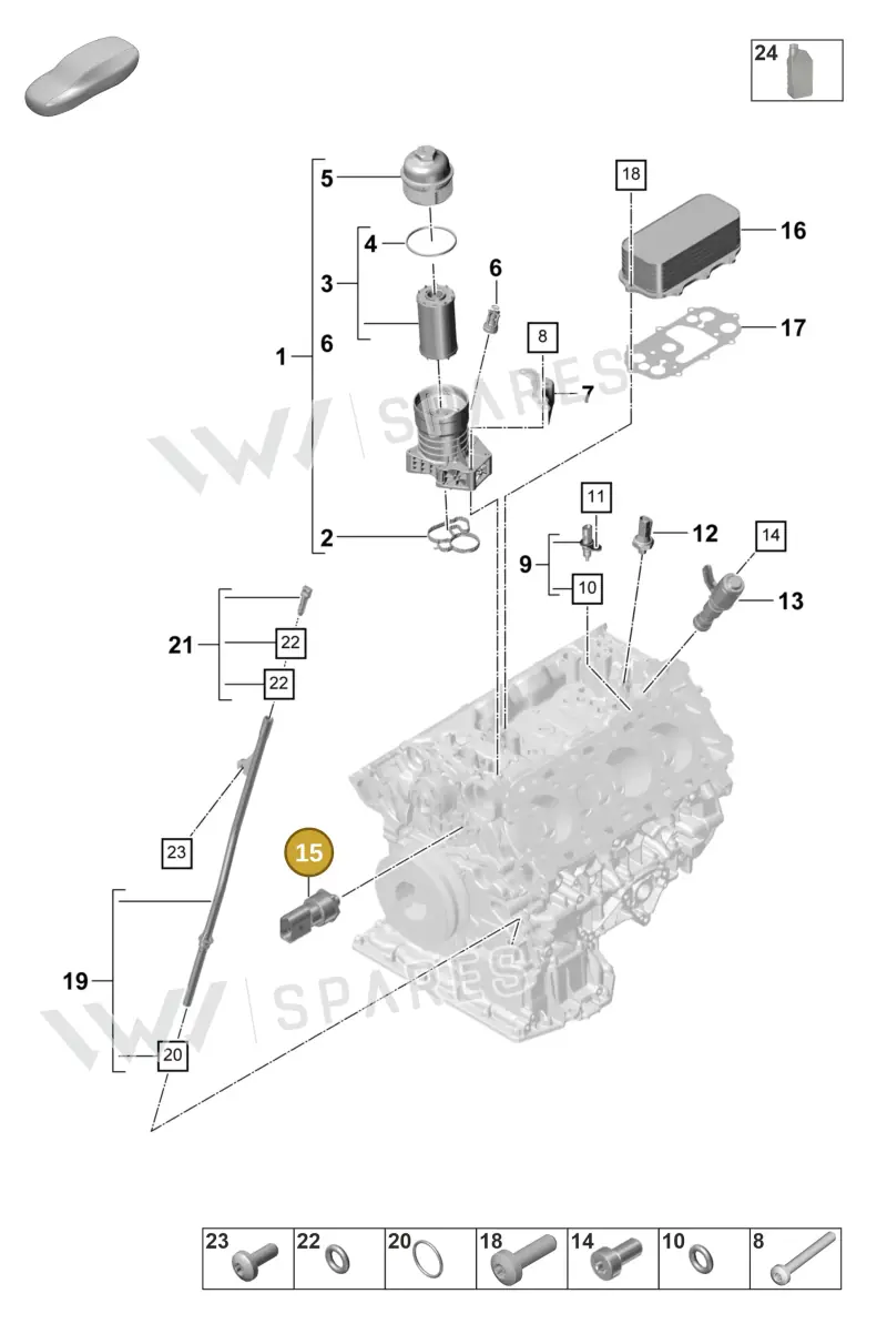 PAB906060 — Porsche Panamera (2020-2023) diagram p58104200, position 15