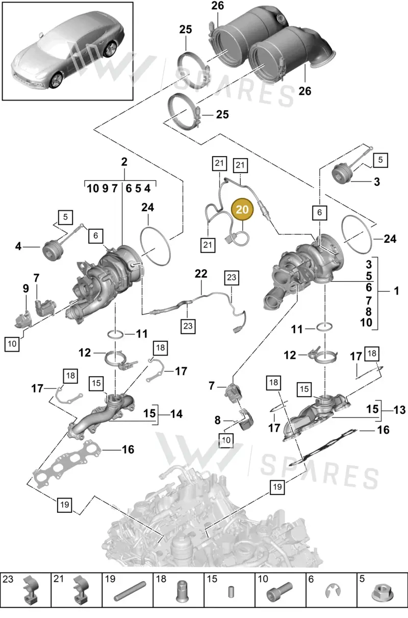 PAB906265B — Porsche Panamera (2016-2020) diagram p49202000, position 20