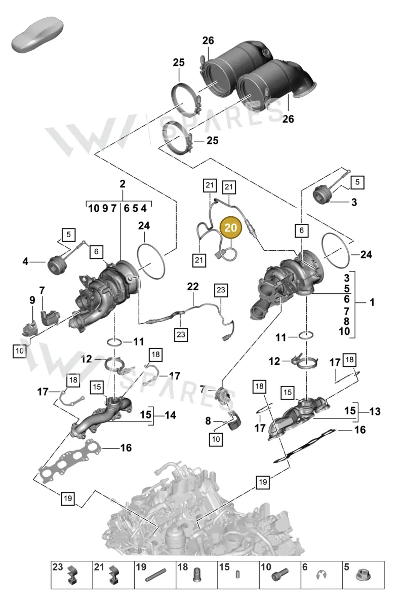 PAB906265B — Porsche Panamera (2020-2023) diagram p58202000, position 20