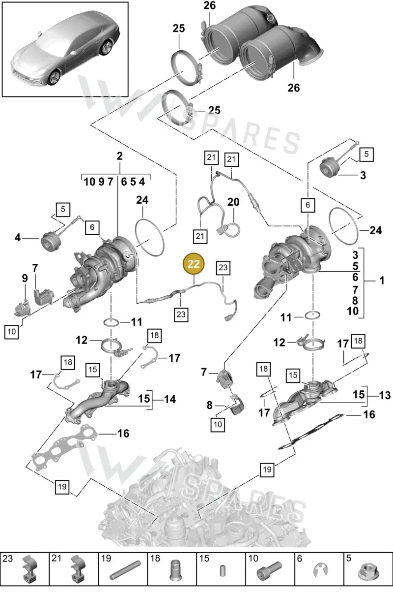 PAB906265C — Porsche Panamera (2016-2020) diagram p49202000, position 22