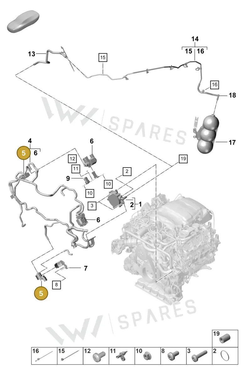 PAB906283 — Porsche Panamera (2020-2023) diagram p58108010, position 5