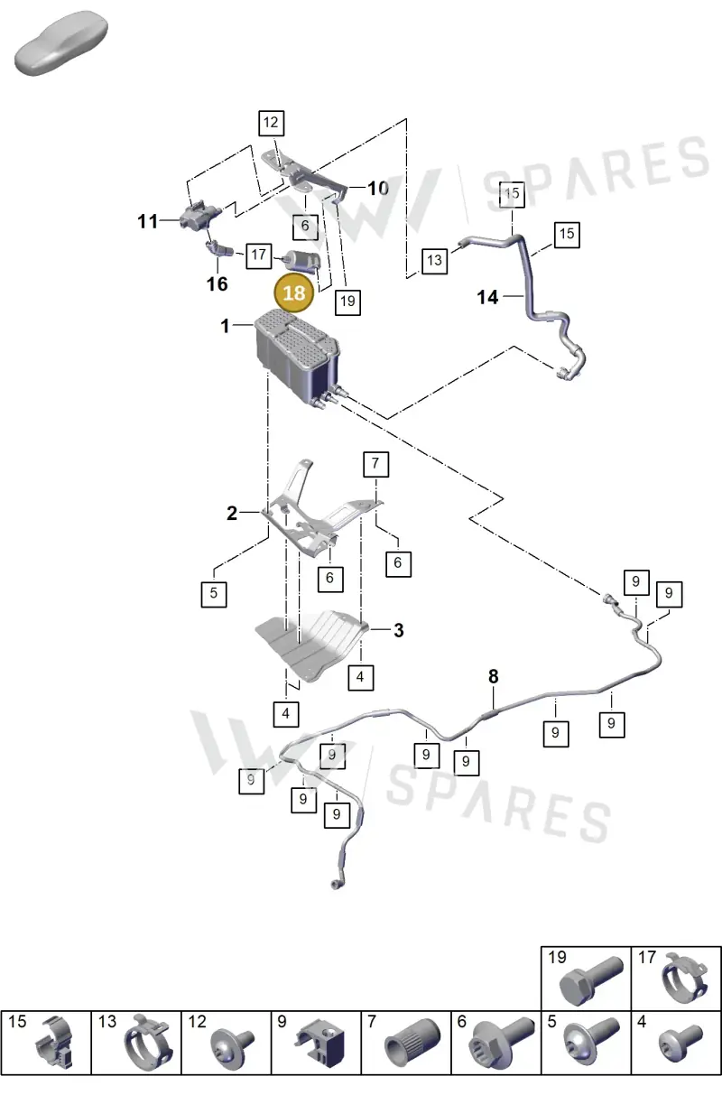 PAB90662100 — Porsche Cayenne Coupe (2023-2023) diagram p60201210, position 18