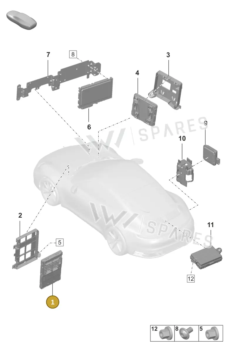 PAB907063 — Porsche 911 (2018-2024) diagram p53901040, position 1