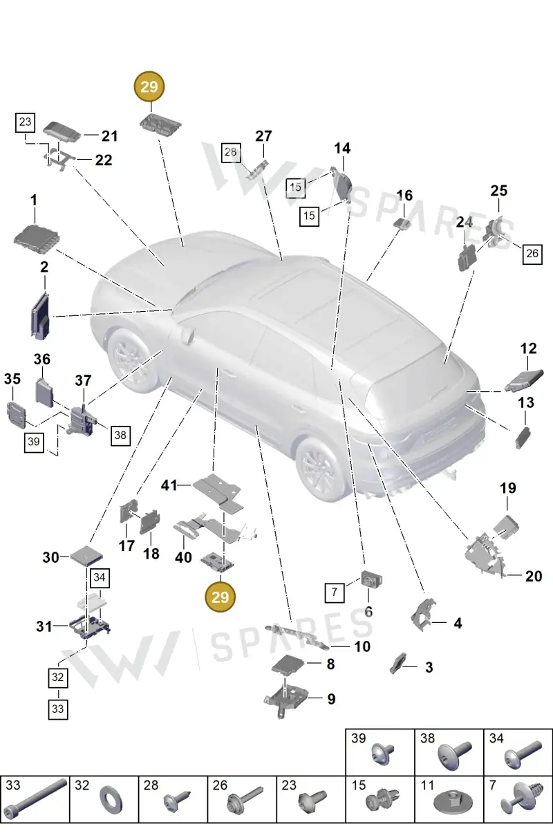 PAB907107A — Porsche Cayenne (2017-2023) diagram p51901003, position 29