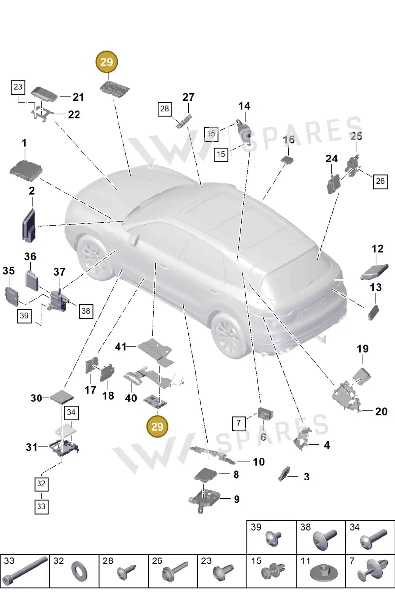 PAB907107C — Porsche Cayenne (2017-2023) diagram p51901003, position 29