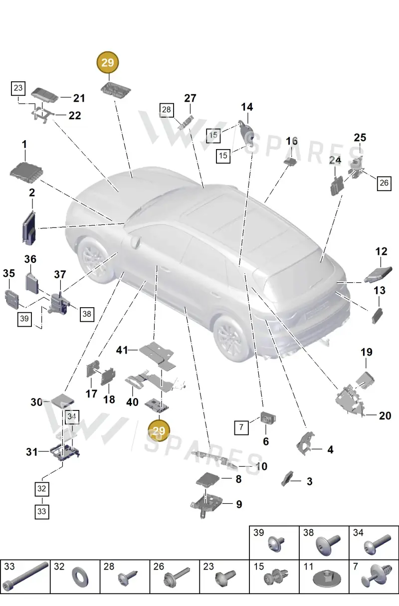 PAB907107D — Porsche Cayenne (2017-2023) diagram p51901003, position 29