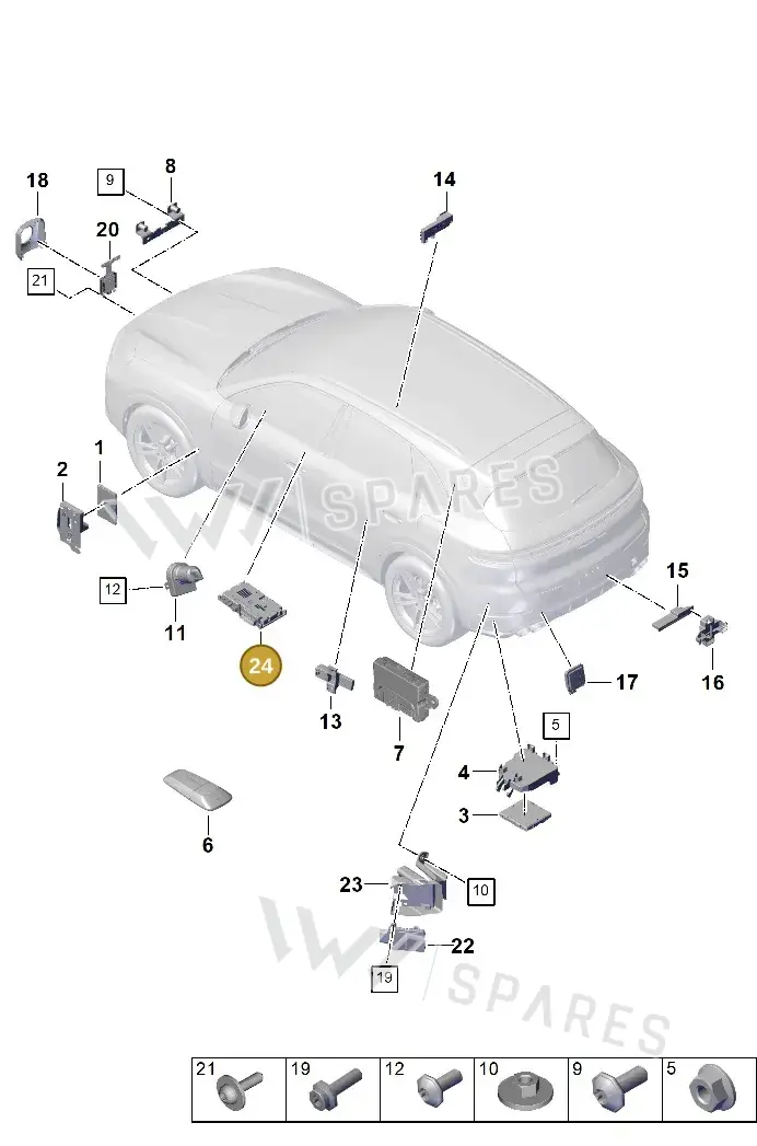 PAB907108C — Porsche Cayenne Coupe (2023-2023) diagram p60901300, position 24