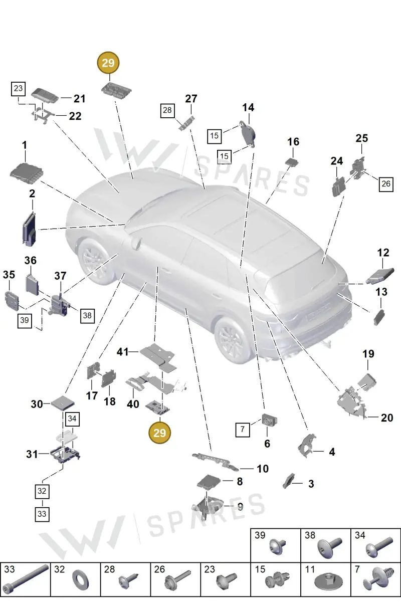 PAB907117A — Porsche Cayenne (2017-2023) diagram p51901003, position 29
