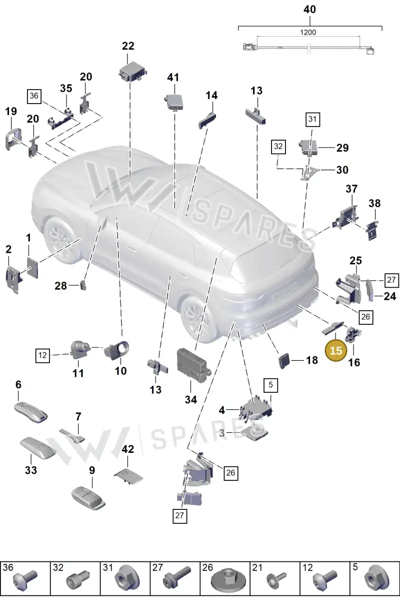 PAB90724700 — Porsche Cayenne (2017-2023) diagram p51901004, position 15