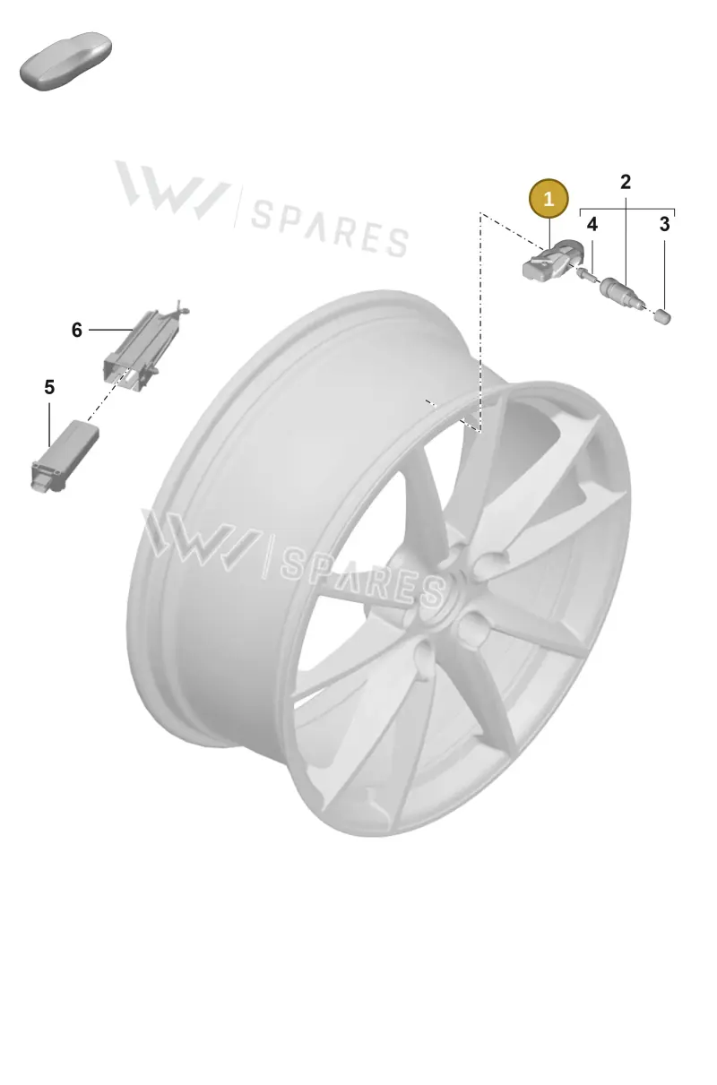 PAB907275A — Porsche GT3 RS (2021-) diagram p53601050, position 1