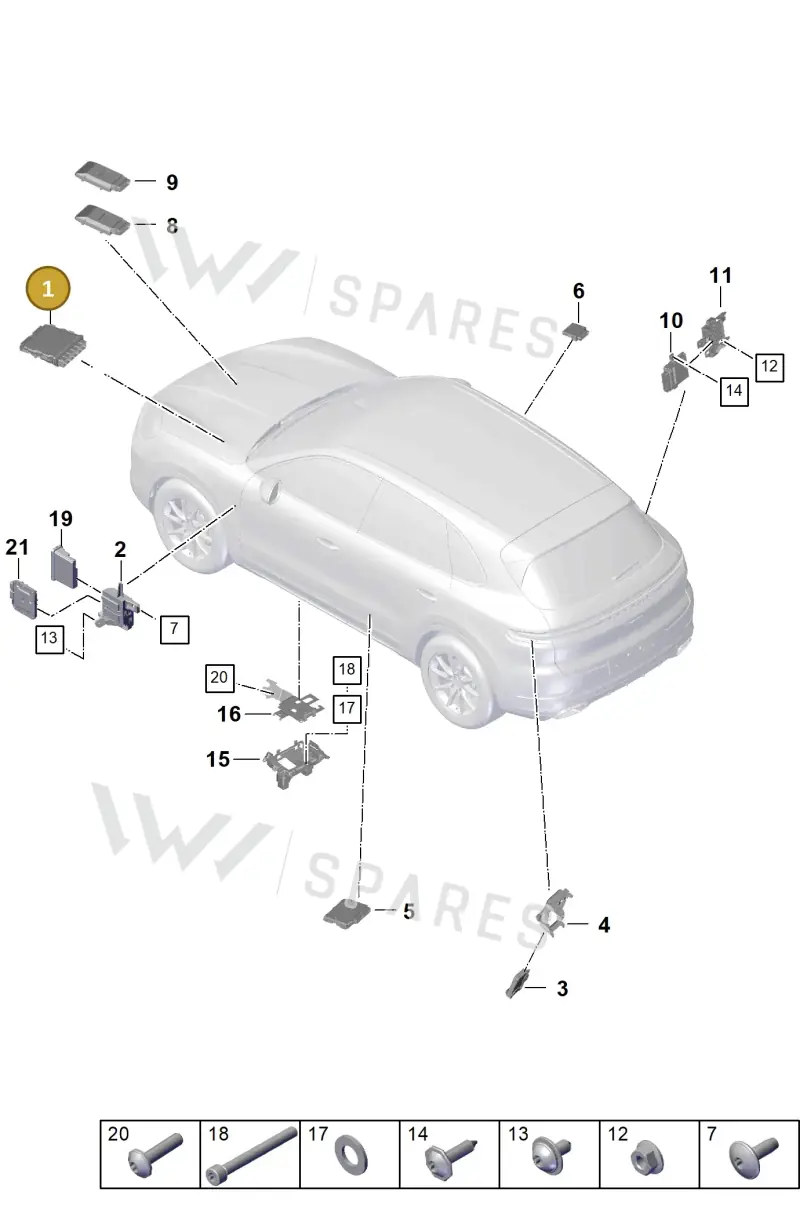 PAB907309C — Porsche Cayenne Coupe (2023-2023) diagram p60901000, position 1