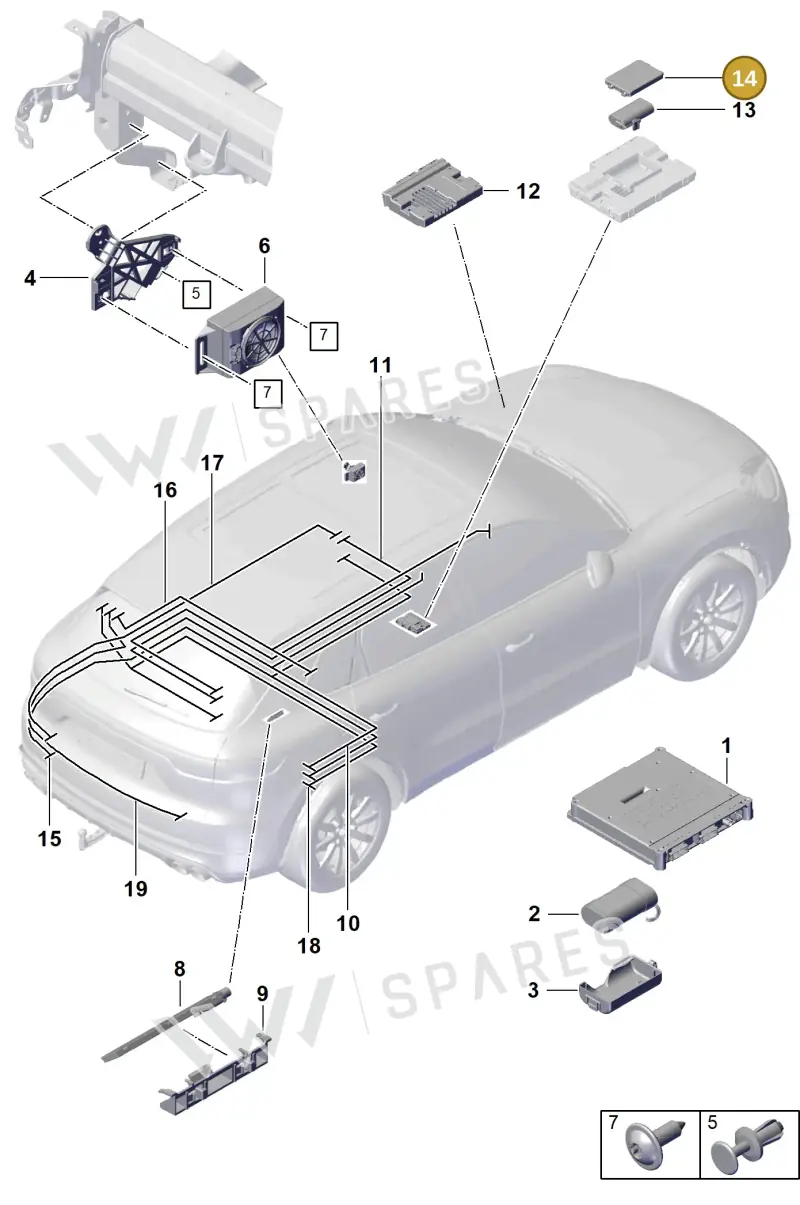 PAB907318 — Porsche Cayenne Coupe (2023-2023) diagram p60901500, position 14