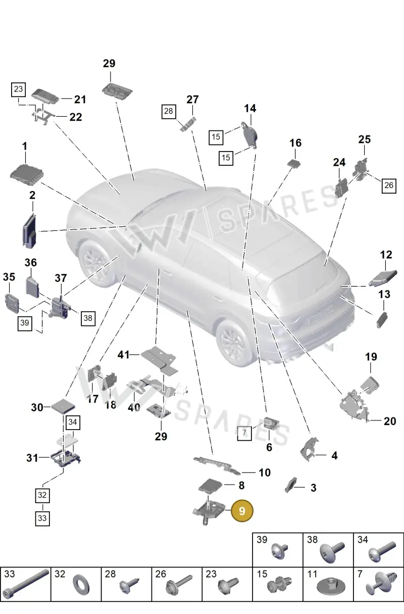 PAB907341 — Porsche Cayenne (2017-2023) diagram p51901003, position 9