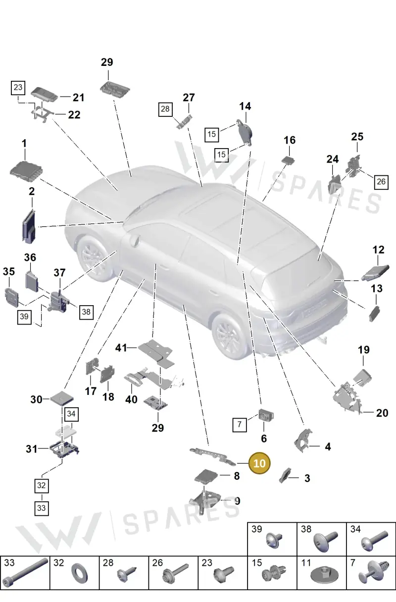PAB907347 — Porsche Cayenne (2017-2023) diagram p51901003, position 10