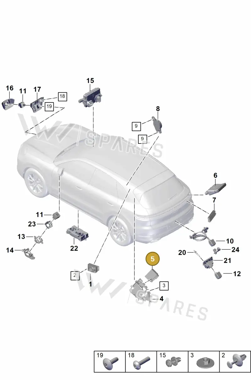 PAB907383C — Porsche Cayenne Coupe (2023-2023) diagram p60901100, position 5