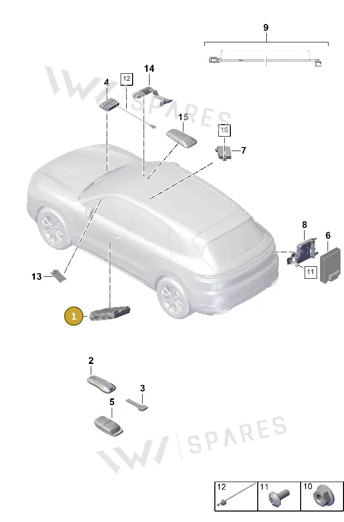 PAB907399B — Porsche Cayenne Coupe (2023-2023) diagram p60901400, position 1