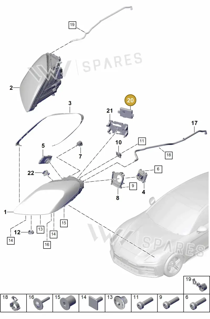 PAB907399B — Porsche Panamera (2023-2025) diagram p62908100, position 20