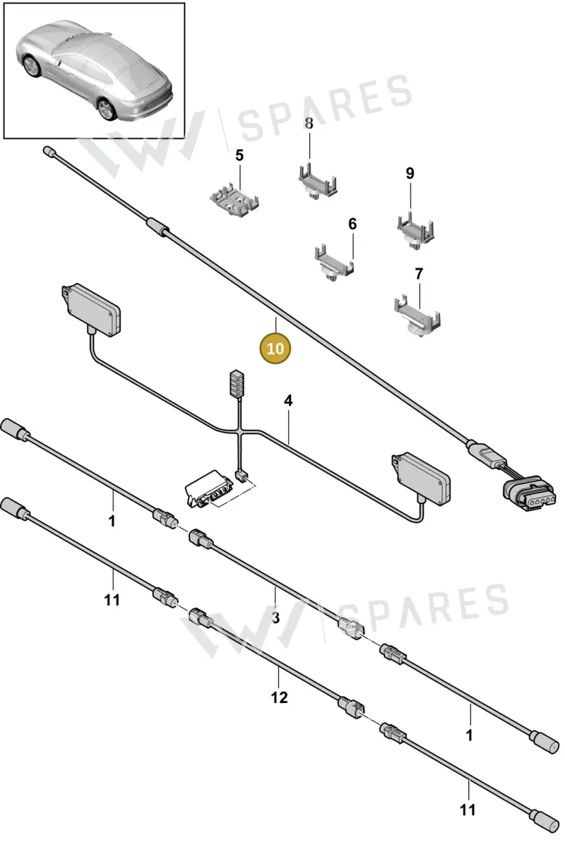PAB907414 — Porsche Panamera (2016-2020) diagram p49911020, position 10