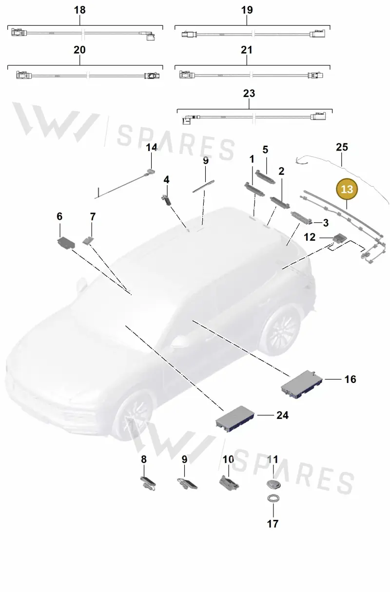 PAB907414 — Porsche Cayenne (2017-2023) diagram p51911015, position 13