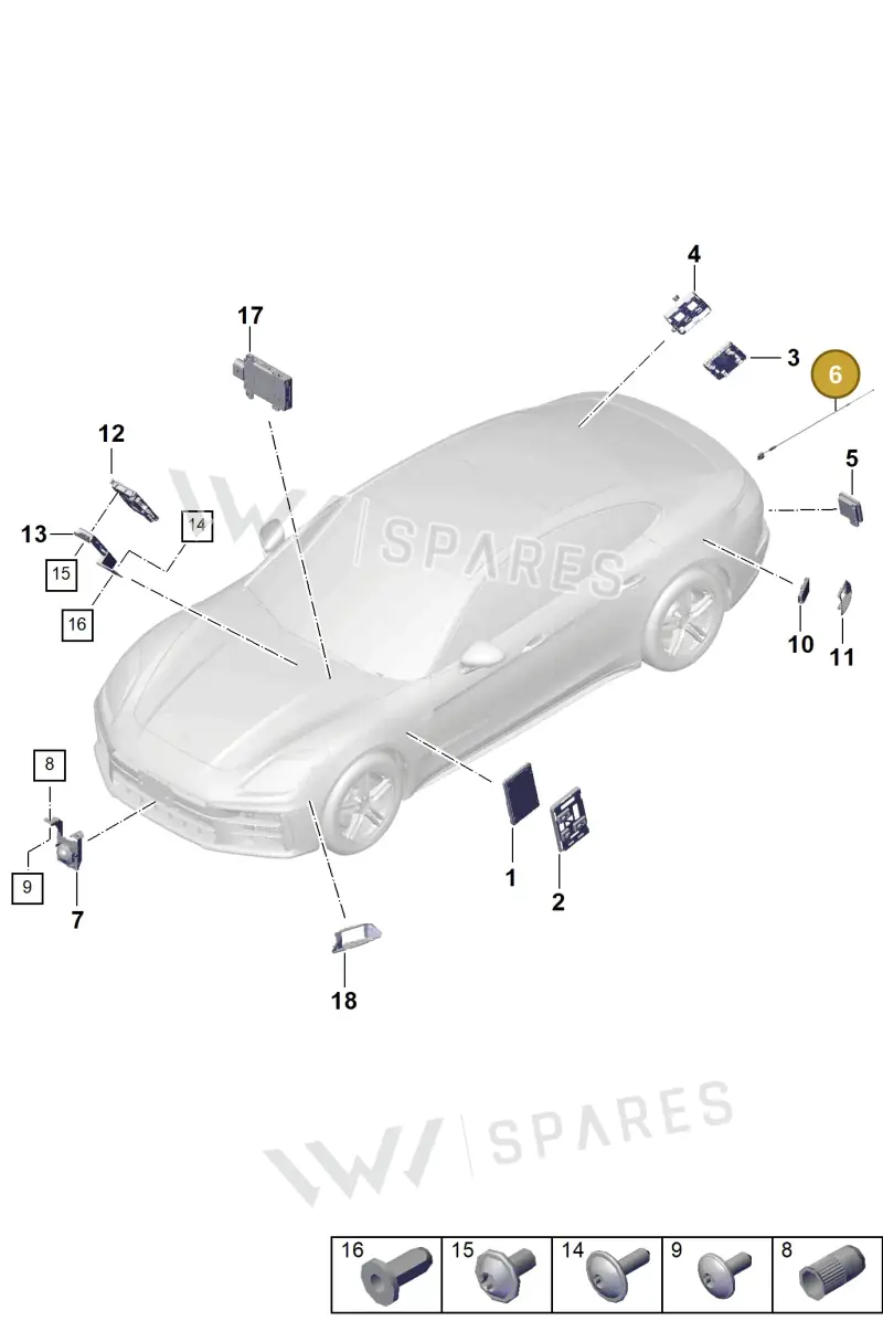 PAB907414A — Porsche Panamera (2023-2025) diagram p62901300, position 6