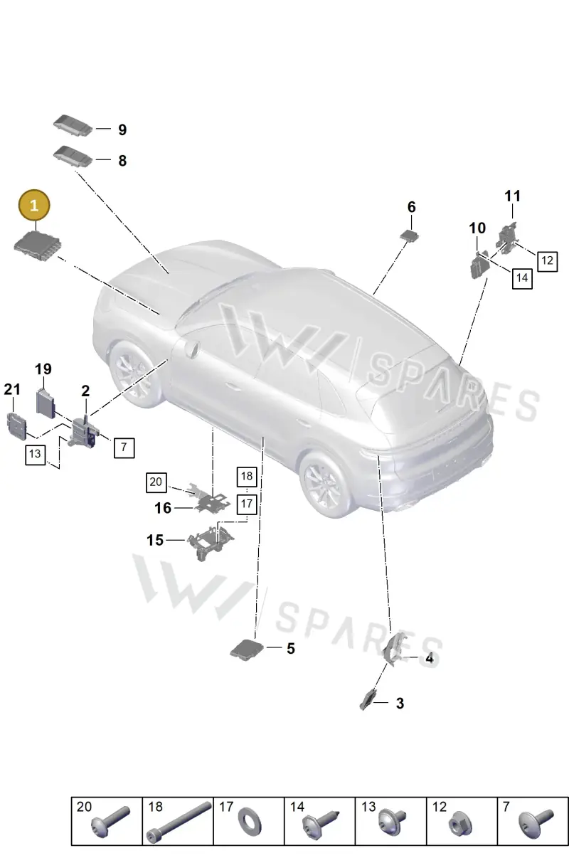 PAB907425 — Porsche Cayenne Coupe (2023-2023) diagram p60901000, position 1