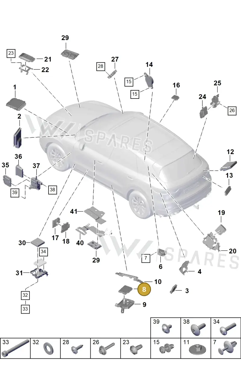 PAB907468J — Porsche Cayenne (2017-2023) diagram p51901003, position 8