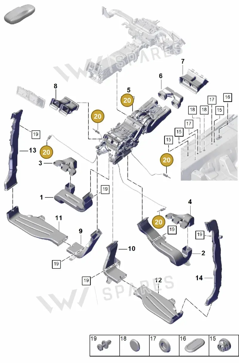 PAB907543 — Porsche Cayenne Coupe (2023-2023) diagram p60814250, position 20