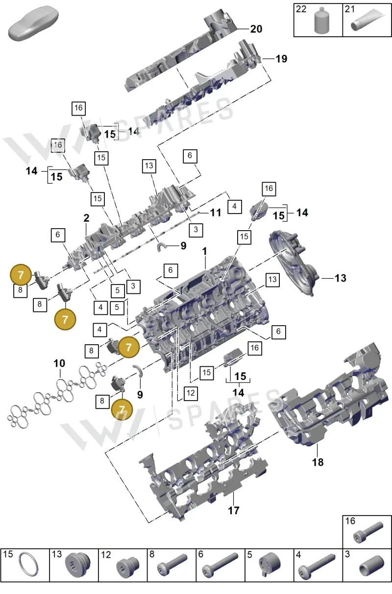 PAB907601B — Porsche Cayenne Coupe (2023-2023) diagram p60103070, position 7