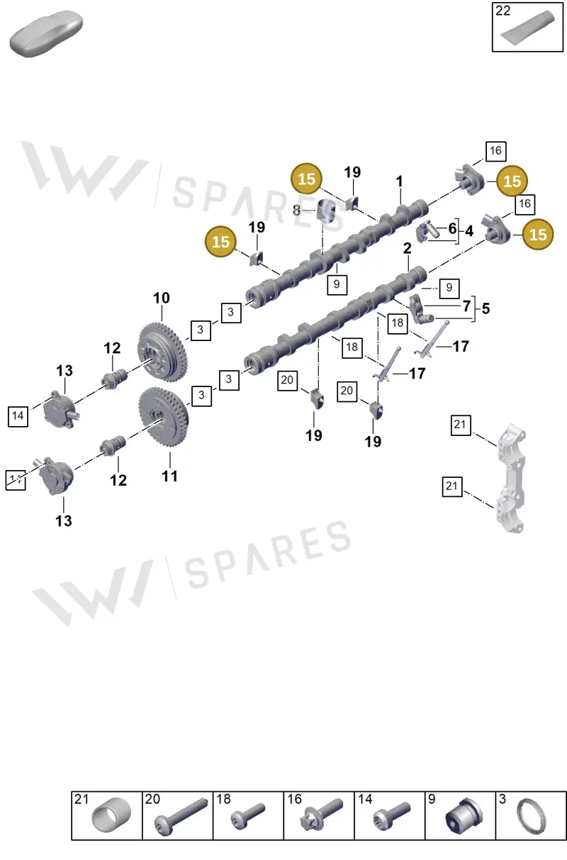 PAB907601B — Porsche 911 (2024-2025) diagram p63103150, position 15