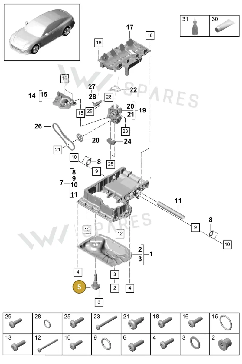 PAB907637A — Porsche Panamera (2016-2020) diagram p49104020, position 5