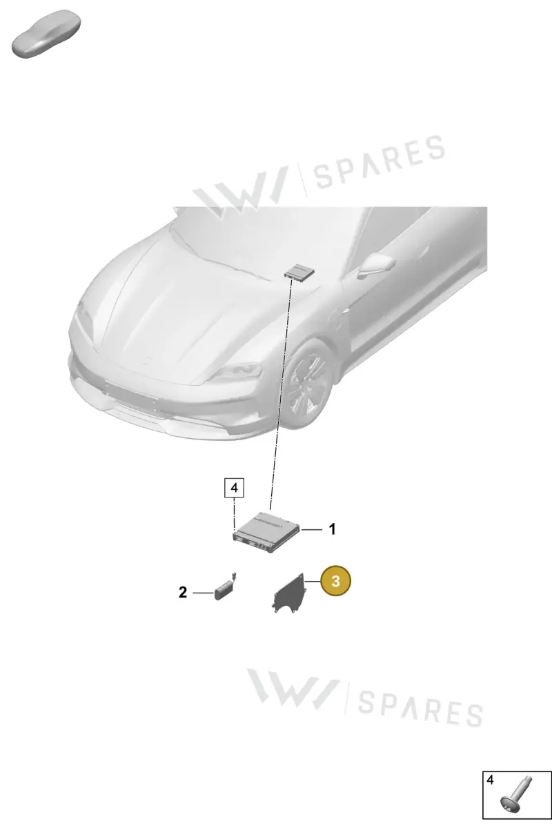 PAB907729 — Porsche Taycan Sport Turismo (2023-2025) diagram p64901500, position 3