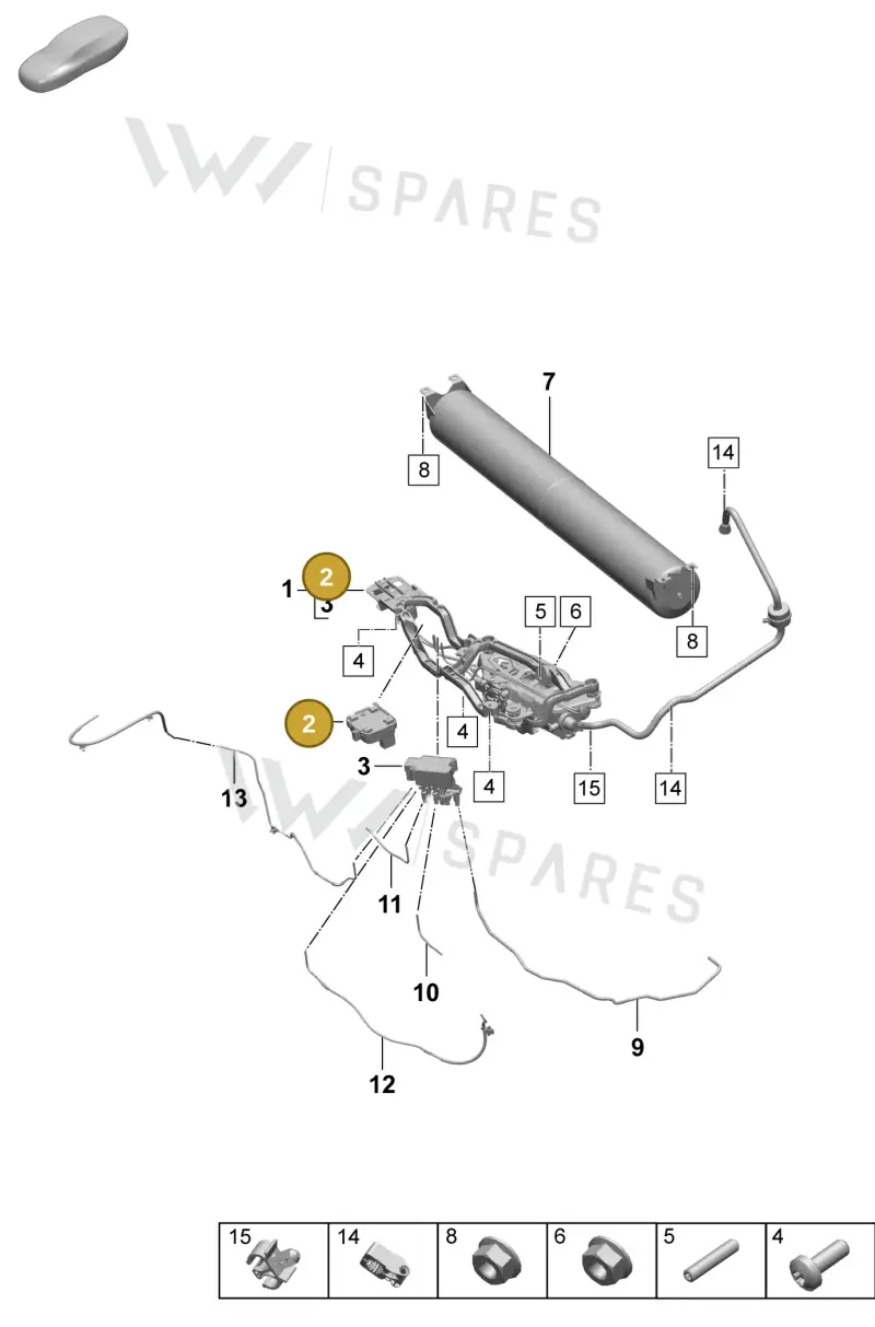 PAB907778A — Porsche Taycan Sport Turismo (2023-2025) diagram p64504000, position 2