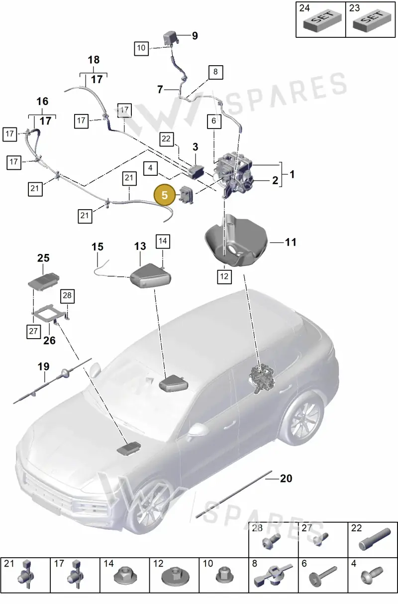 PAB907778 — Porsche Cayenne Coupe (2023-2023) diagram p60504000, position 5