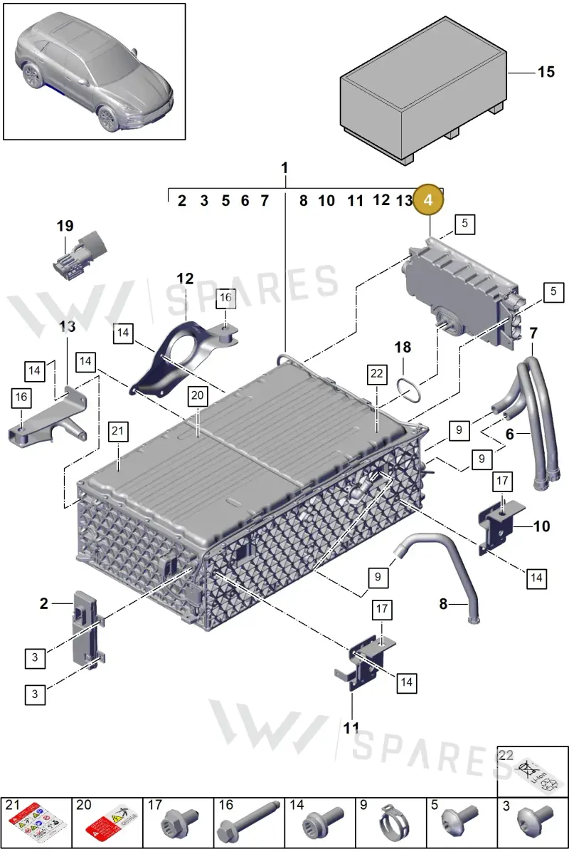 PAB915254E — Porsche Cayenne (2017-2023) diagram p51901150, position 4
