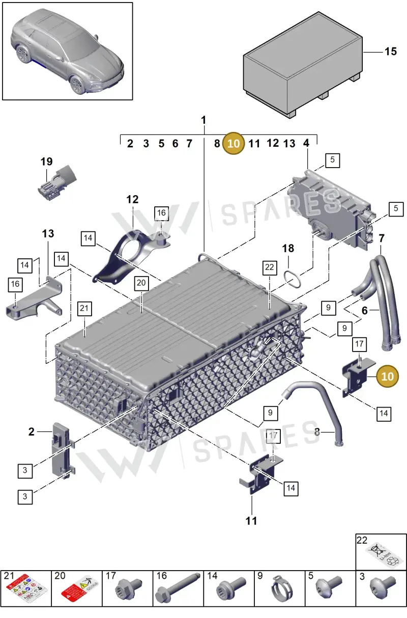 PAB915371 — Porsche Cayenne (2017-2023) diagram p51901150, position 10