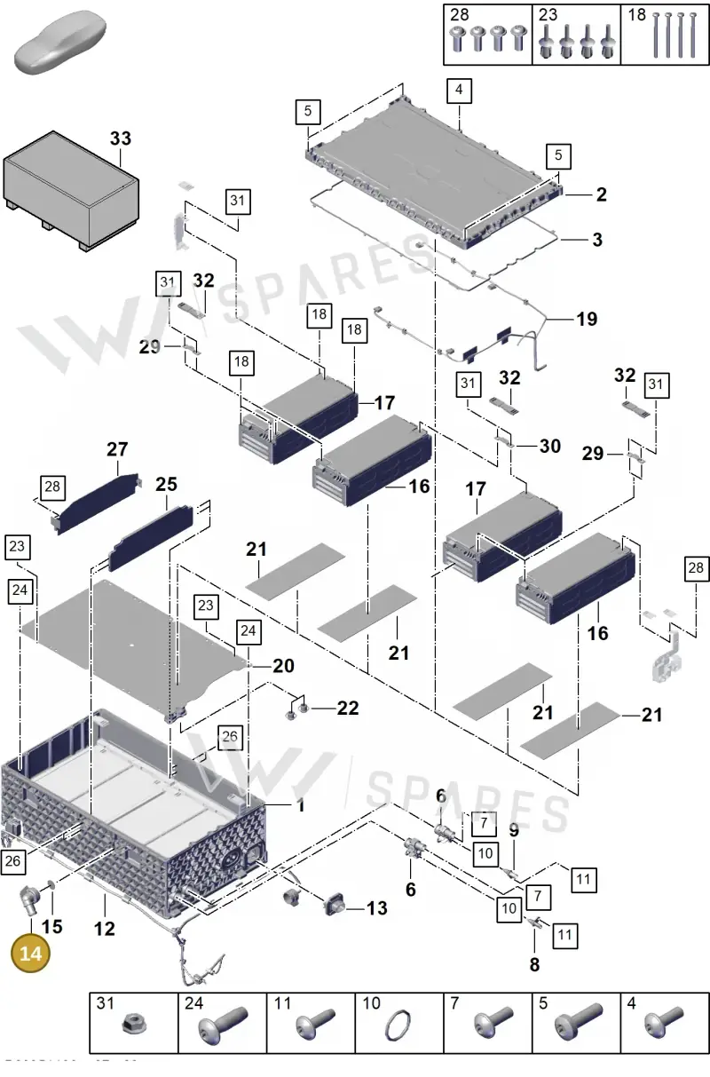 PAB915372 — Porsche Cayenne Coupe (2023-2023) diagram p60251100, position 14